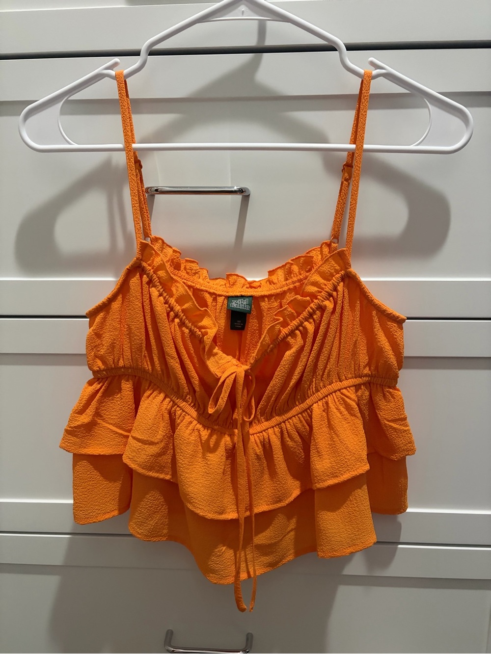 Target Orange Ruffled Cami Top - Picture 2 of 4